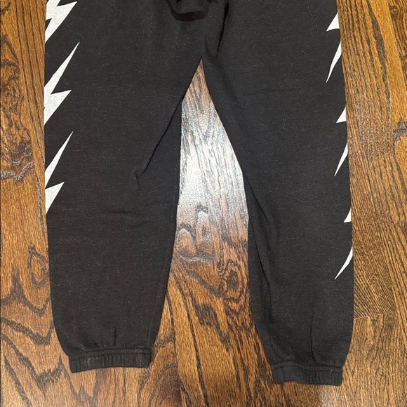 Aviator Nation Charcoal Sweatpants with White Lightening Bolt - Picture 8 of 9